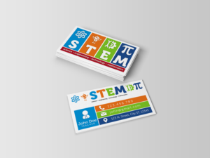 STEM business card project for a STEM teacher | Diseño de Tarjeta de Presentación por Ana White