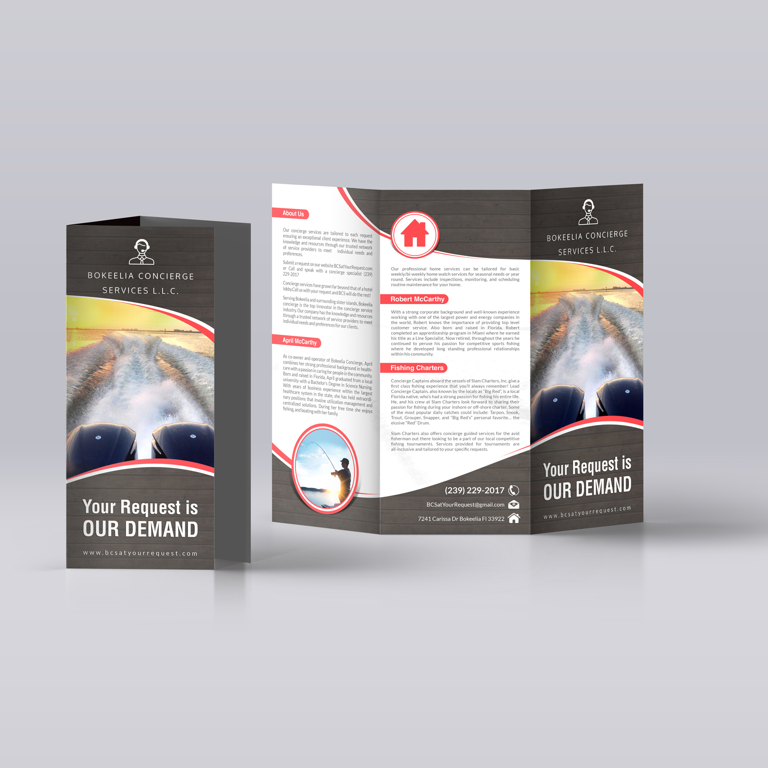 Brochure Design by debdesign for Bokeelia Concierge Services L.L.C | Design #15579162