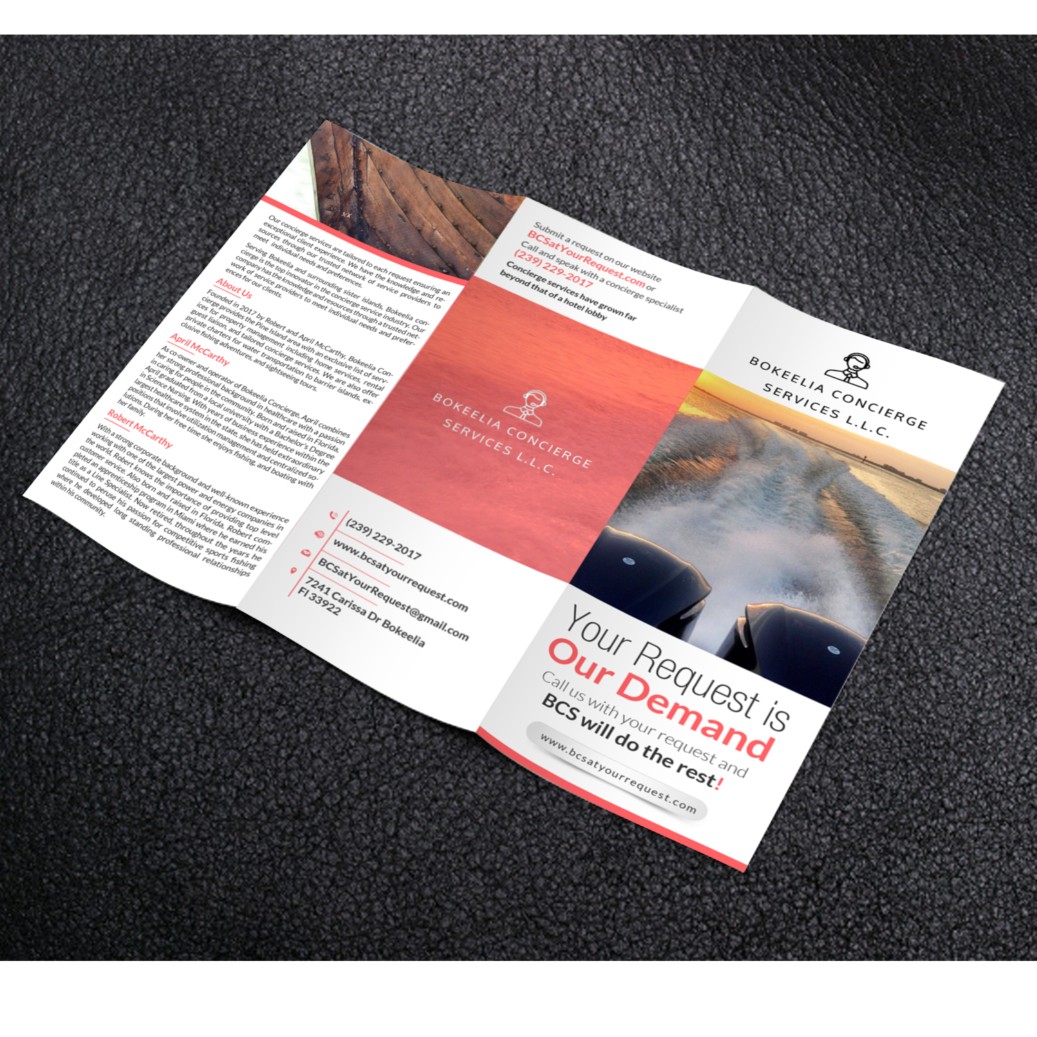 Brochure Design by creative.bugs for Bokeelia Concierge Services L.L.C | Design #15576602