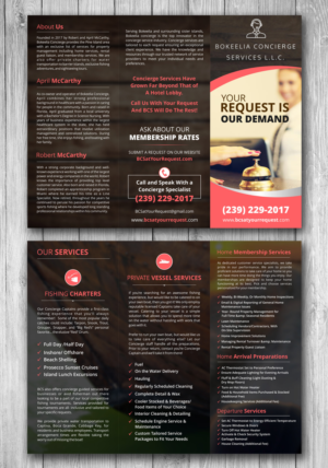 Brochure Design by ecorokerz for Bokeelia Concierge Services L.L.C | Design: #15583341