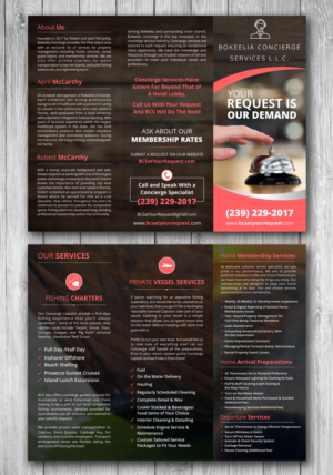 Brochure Design by ecorokerz for Bokeelia Concierge Services L.L.C | Design: #15583342