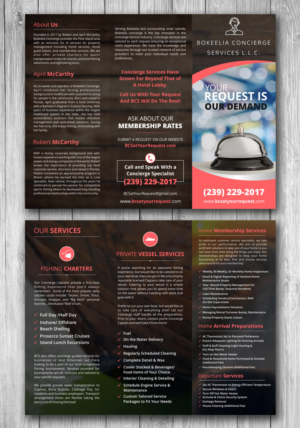 Brochure Design by ecorokerz for Bokeelia Concierge Services L.L.C | Design: #15583343