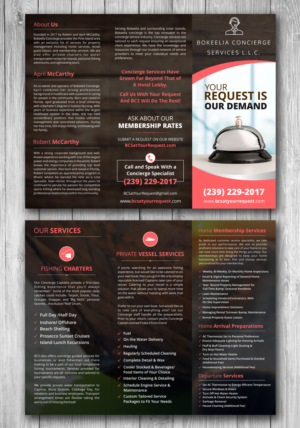 Brochure Design by ecorokerz for Bokeelia Concierge Services L.L.C | Design: #15583345