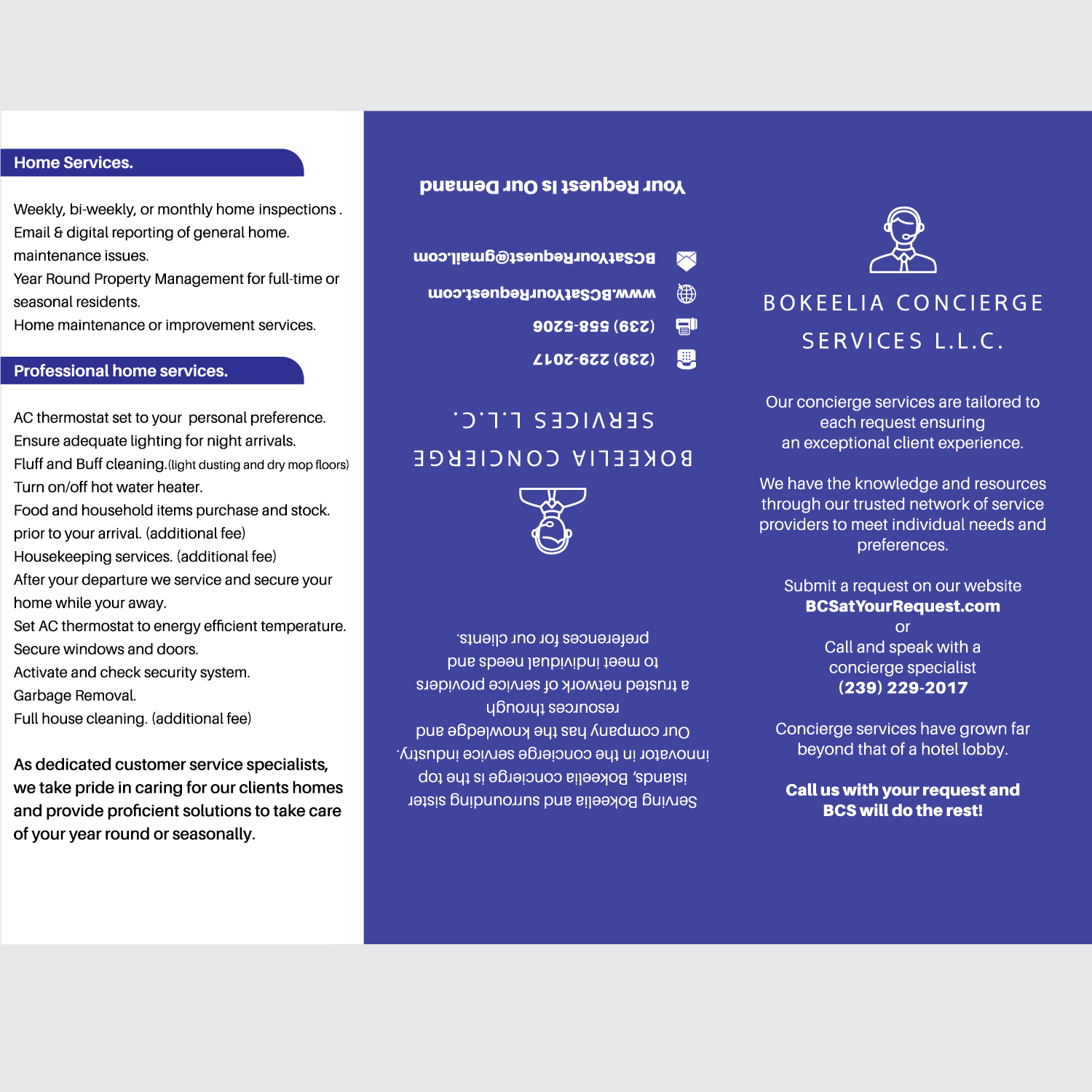 Brochure Design by Lasantha Wijekoon for Bokeelia Concierge Services L.L.C | Design #15580903