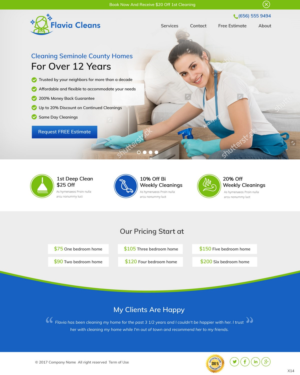 Web Design by pb for Flavia Cleans | Design: #15587807