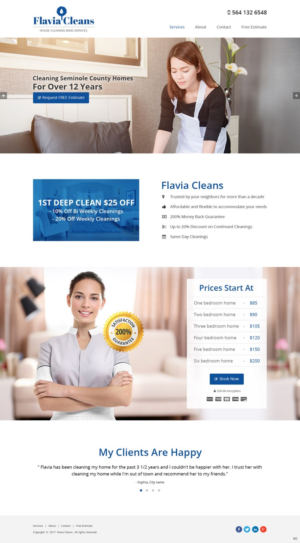 Web Design by pb for Flavia Cleans | Design: #15587809