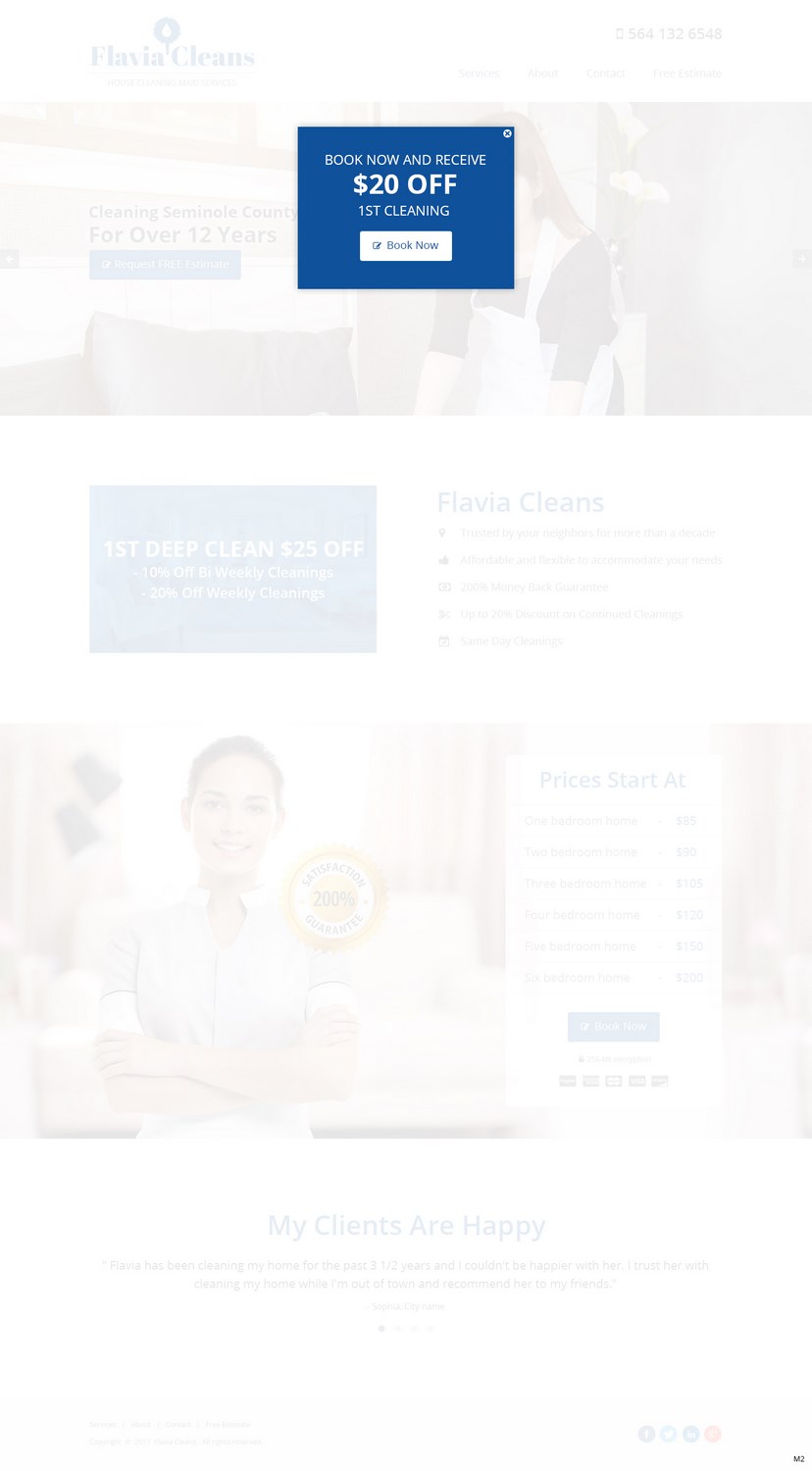Web Design by pb for Flavia Cleans | Design #15587810