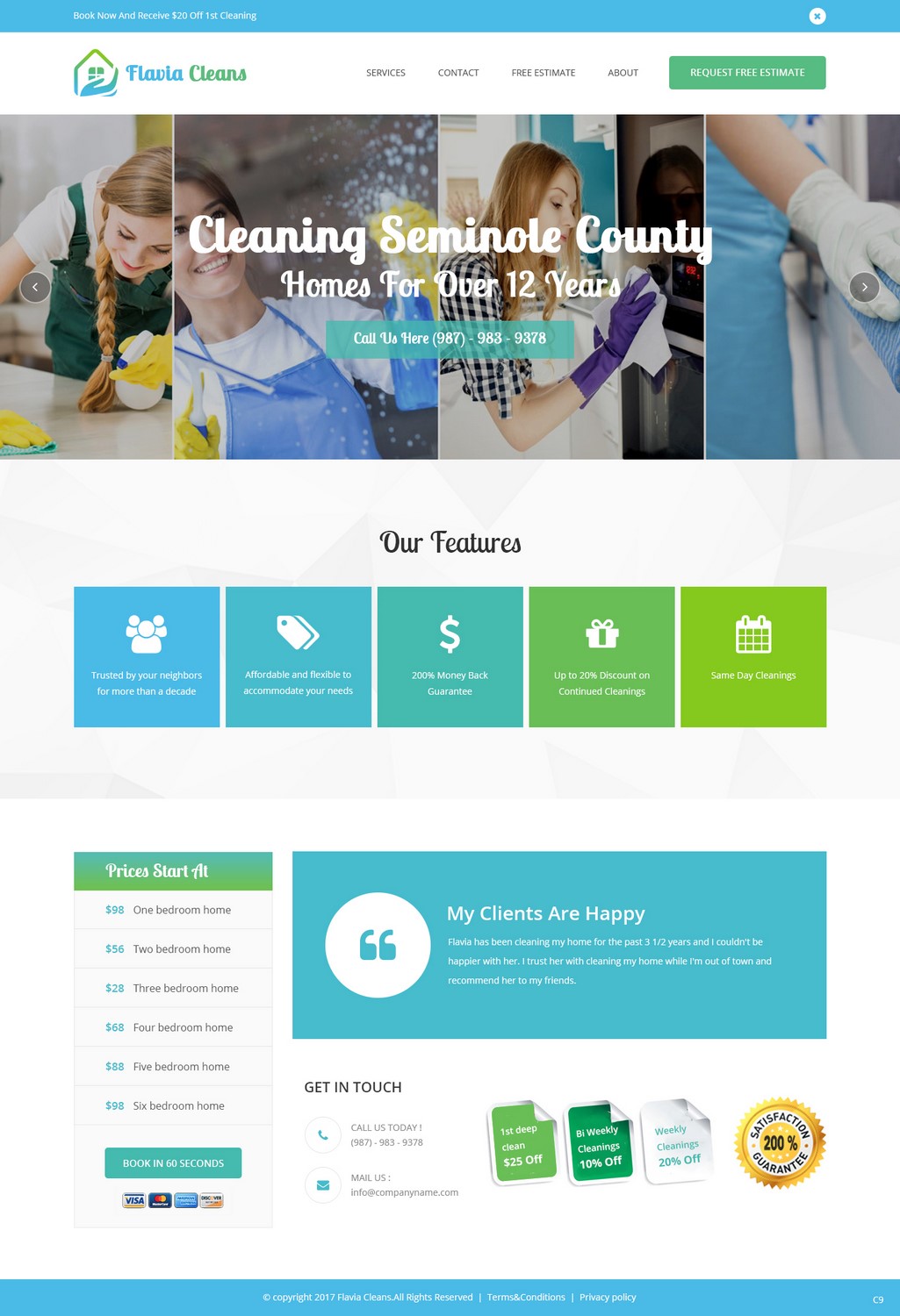 Web Design by pb for Flavia Cleans | Design #15590800