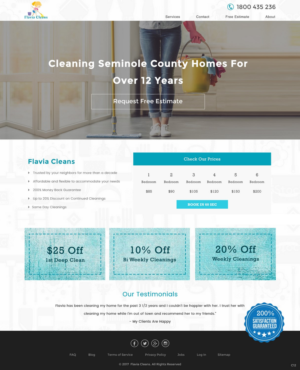 Web Design by pb for Flavia Cleans | Design: #15590802