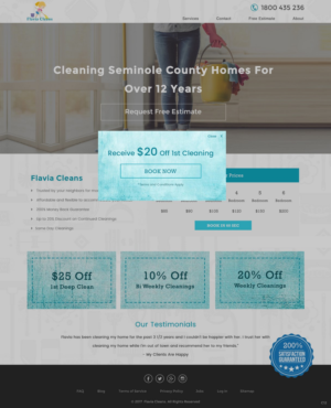 Web Design by pb for Flavia Cleans | Design: #15590803