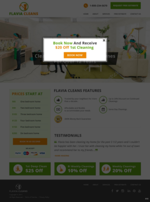 Web Design by pb for Flavia Cleans | Design: #15590804