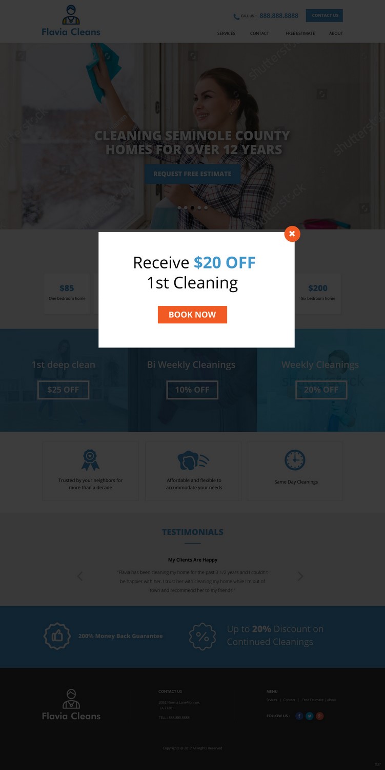 Web Design by pb for Flavia Cleans | Design #15590805