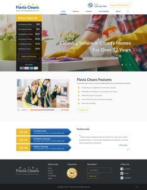Web Design by pb for Flavia Cleans | Design: #15590807