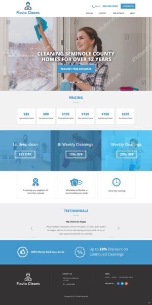 Web Design by pb for Flavia Cleans | Design: #15590808