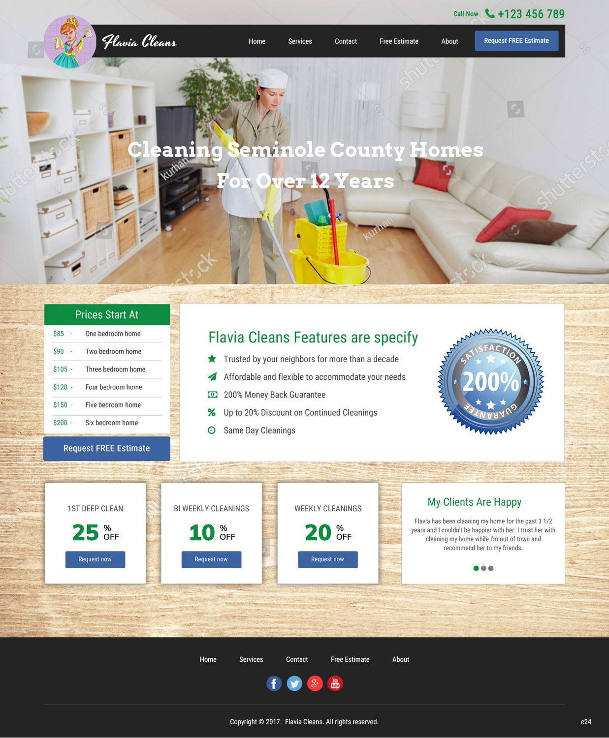 Web Design by pb for Flavia Cleans | Design #15590811