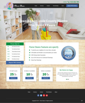 Web Design by pb for Flavia Cleans | Design: #15590811