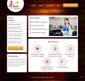 Web Design by pb for Flavia Cleans | Design: #15598657