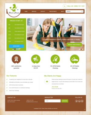Web Design par pb pour Flavia Cleans | Design : #15598658