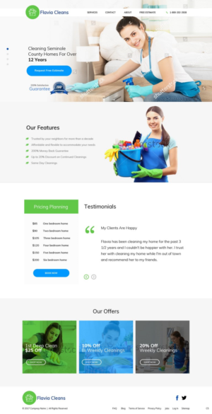 Web Design par pb pour Flavia Cleans | Design : #15598664