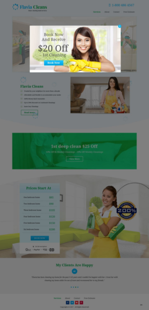 Web Design par pb pour Flavia Cleans | Design : #15598666