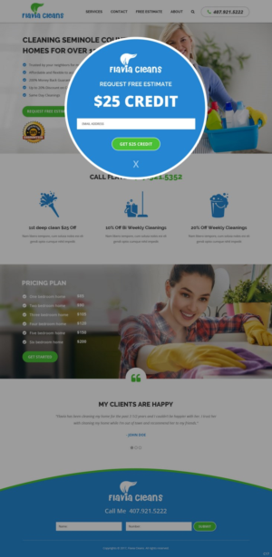 Web Design par pb pour Flavia Cleans | Design : #15616510