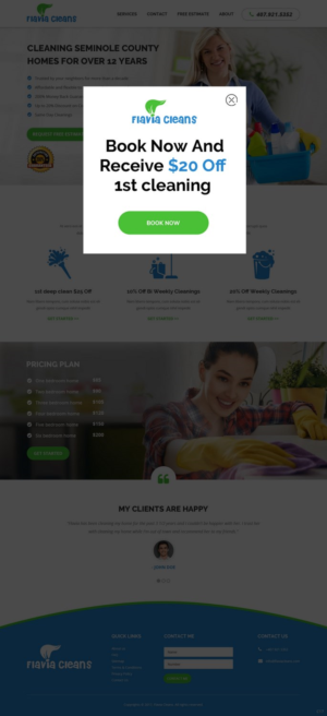 Web Design par pb pour Flavia Cleans | Design : #15642298