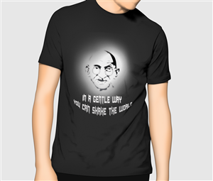 Ghandi tee | Diseño de Camiseta por Matrix5 Creative