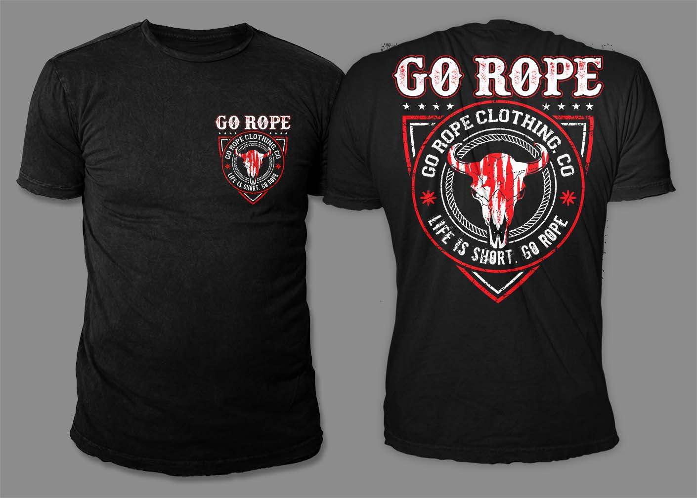 T-shirt Design by steve13 for Go Rope Clothing Co. | Design #15812080