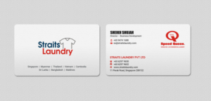Business Card Design by INDIAN_Ashok for Straits Laundry Pte Ltd  | Design: #15584191