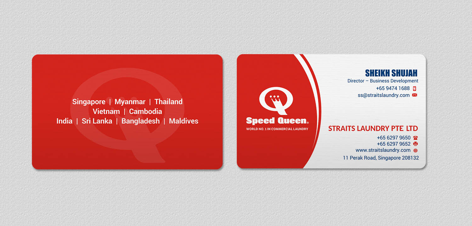 Business Card Design by INDIAN_Ashok for Straits Laundry Pte Ltd  | Design #15589123