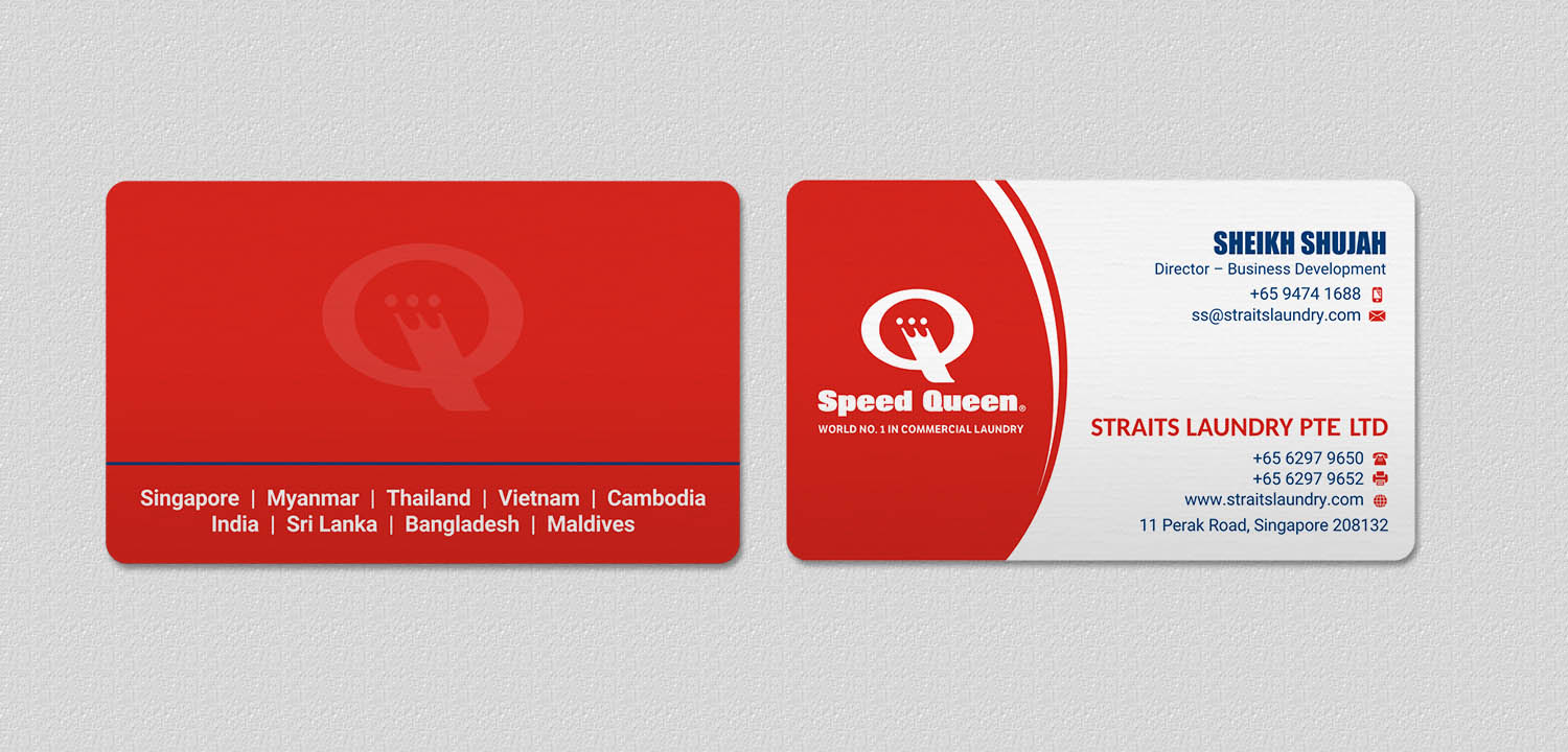 Business Card Design by INDIAN_Ashok for Straits Laundry Pte Ltd  | Design #15592869