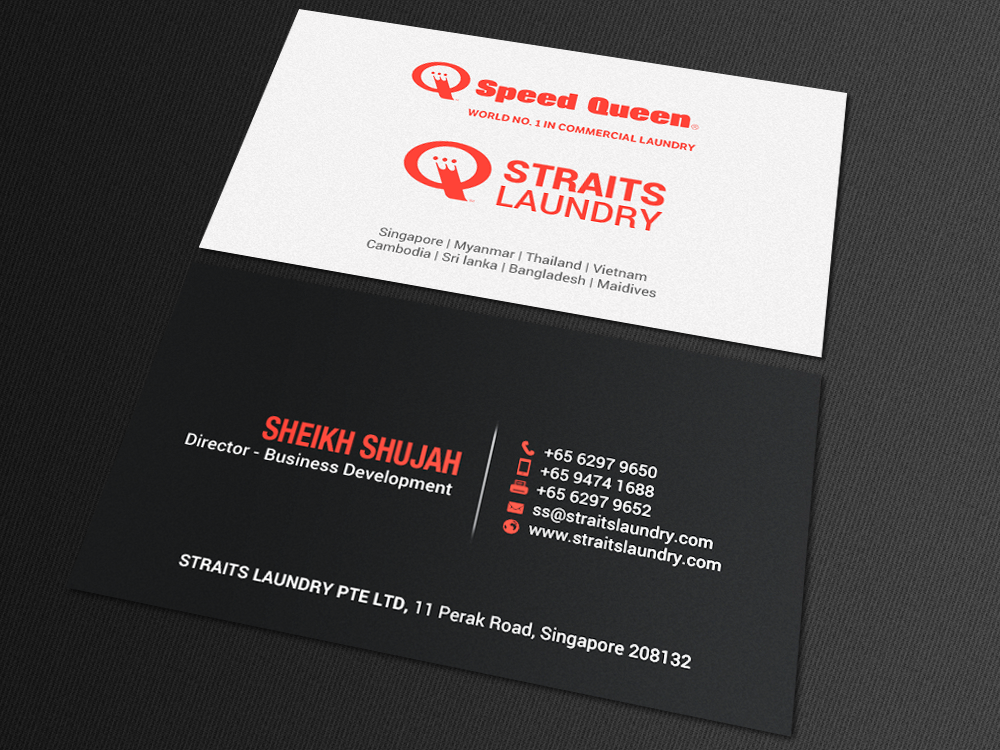 Business Card Design by chandrayaan.creative for Straits Laundry Pte Ltd  | Design #15586233