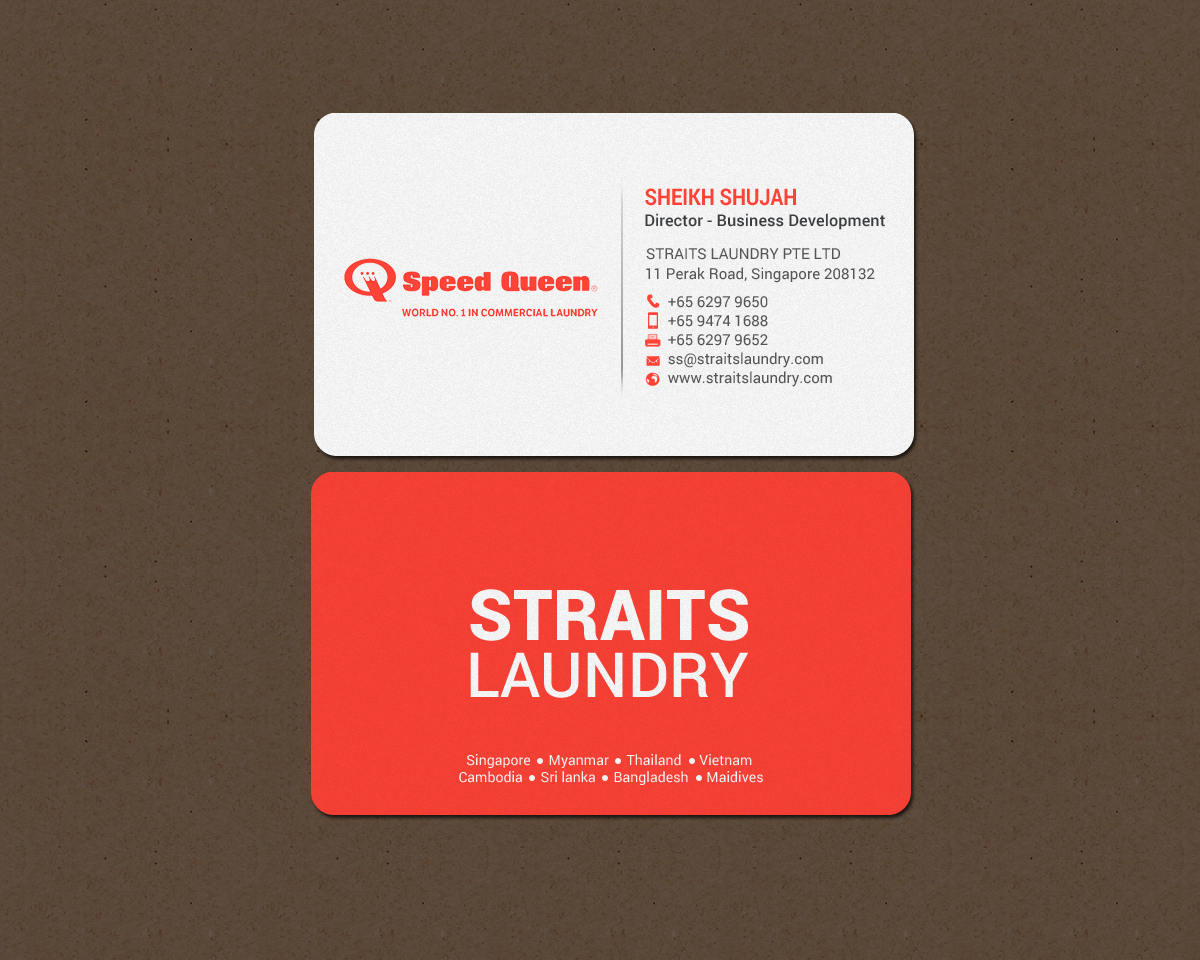 Business Card Design by chandrayaan.creative for Straits Laundry Pte Ltd  | Design #15586235