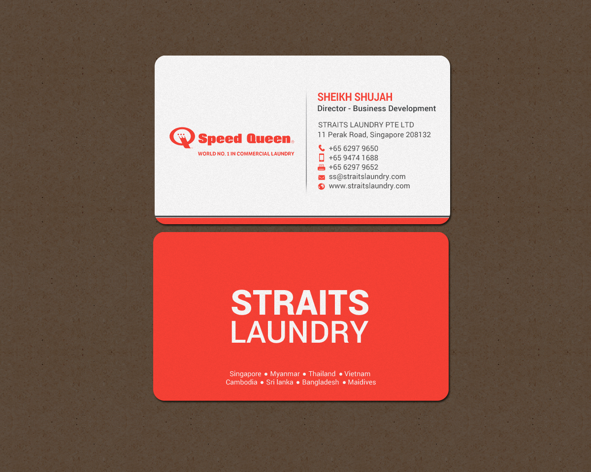 Business Card Design by chandrayaan.creative for Straits Laundry Pte Ltd  | Design #15586238