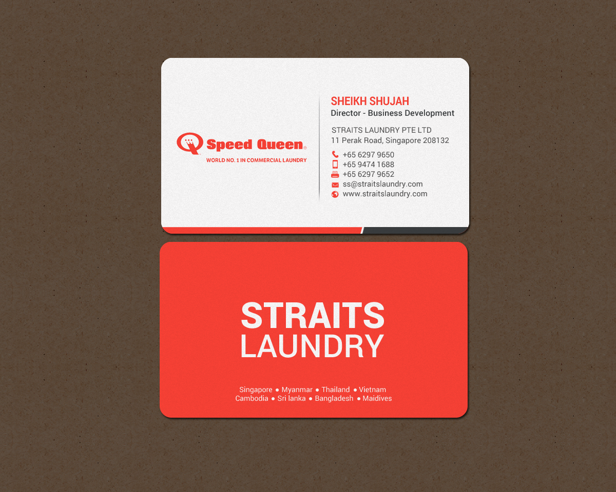 Business Card Design by chandrayaan.creative for Straits Laundry Pte Ltd  | Design #15586283