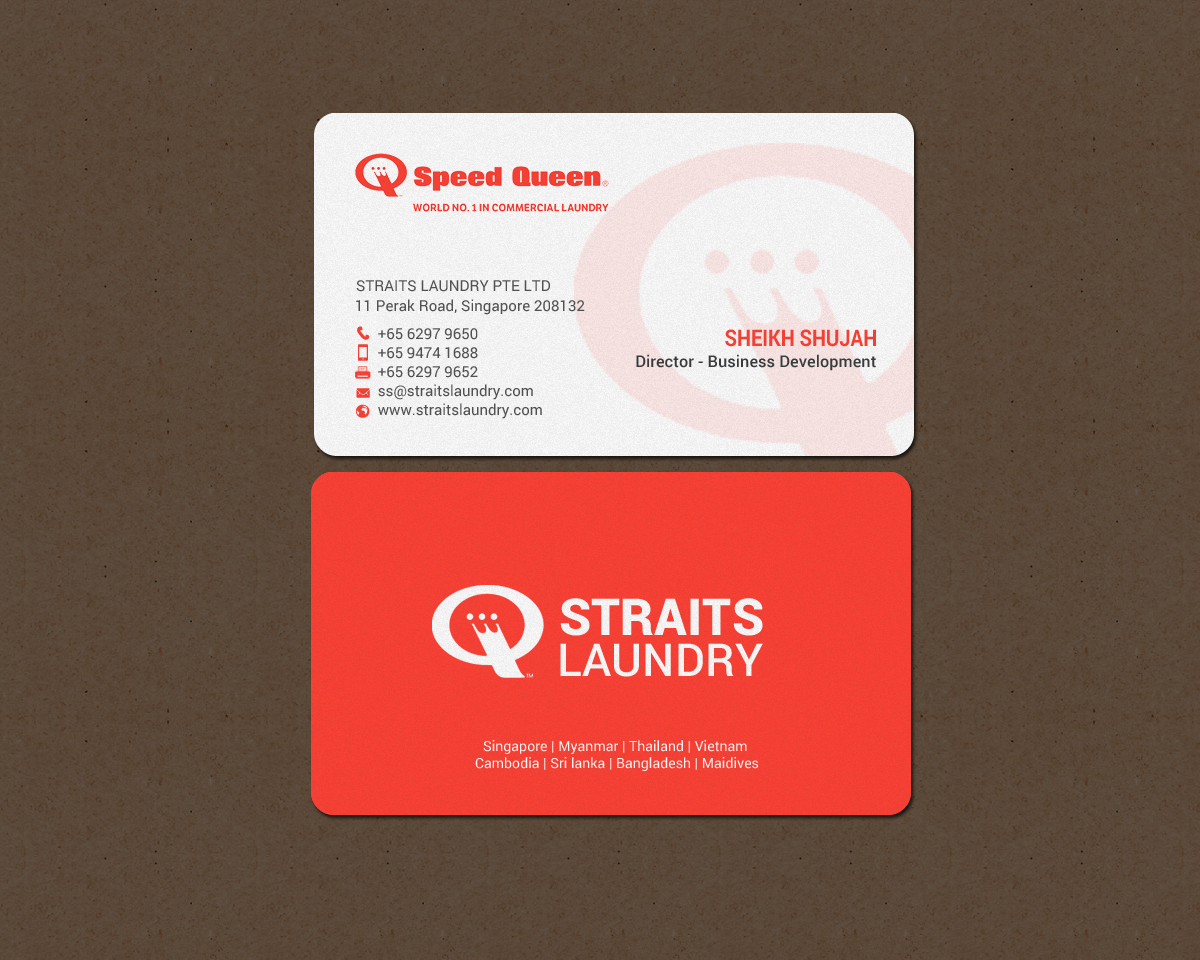 Business Card Design by chandrayaan.creative for Straits Laundry Pte Ltd  | Design #15586287