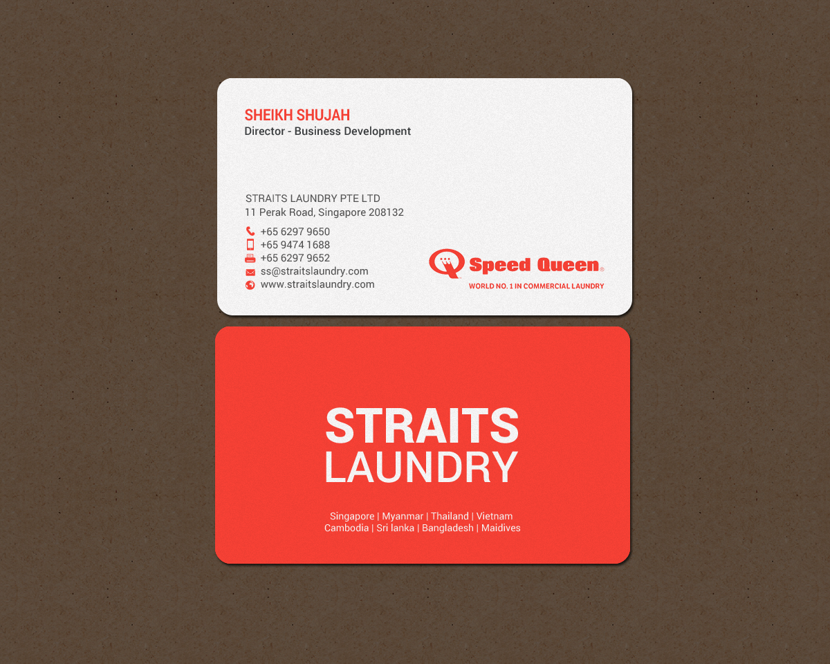 Design de Carte de Visite par chandrayaan.creative pour Straits Laundry Pte Ltd  | Design #15586798