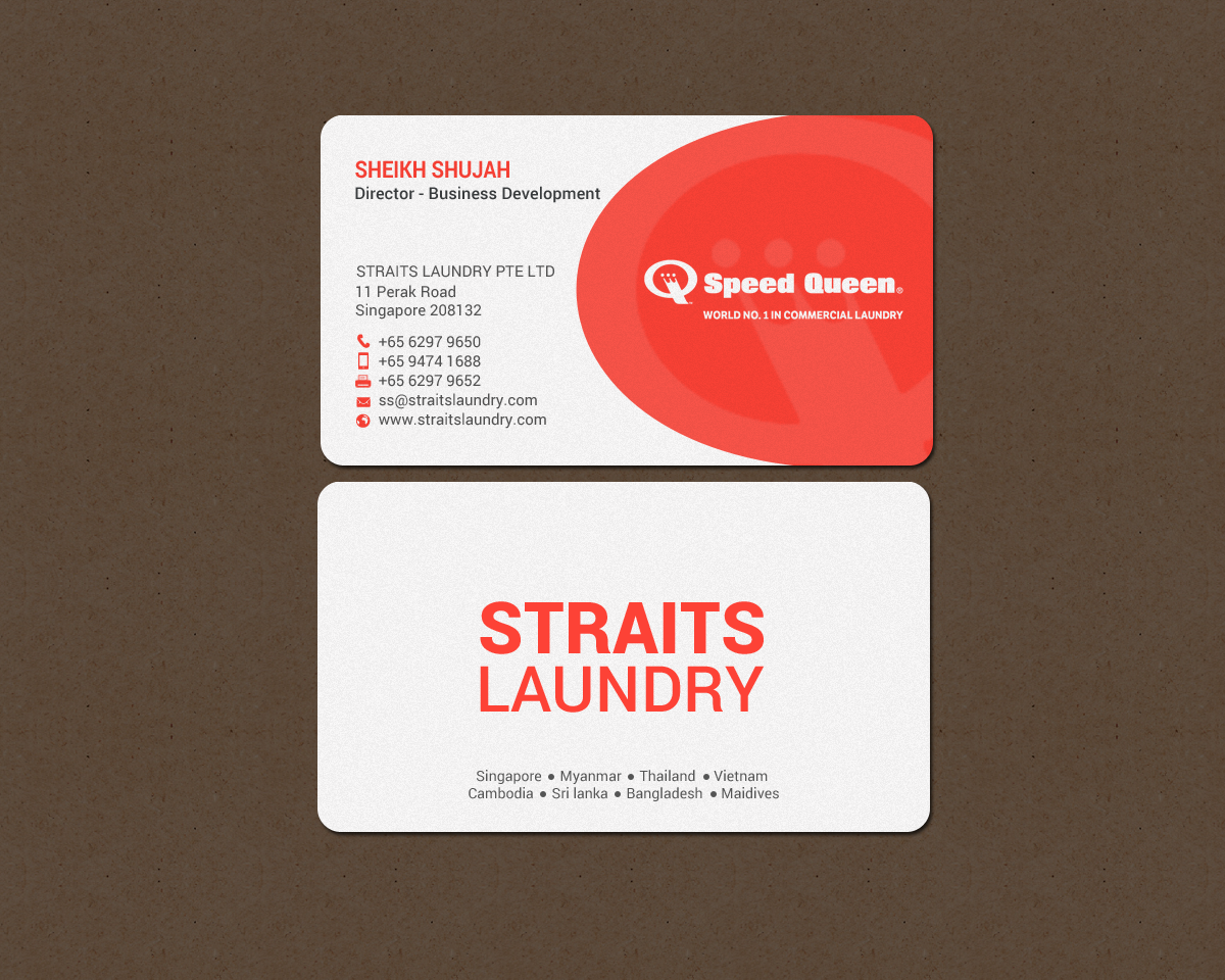 Business Card Design by chandrayaan.creative for Straits Laundry Pte Ltd  | Design #15586802