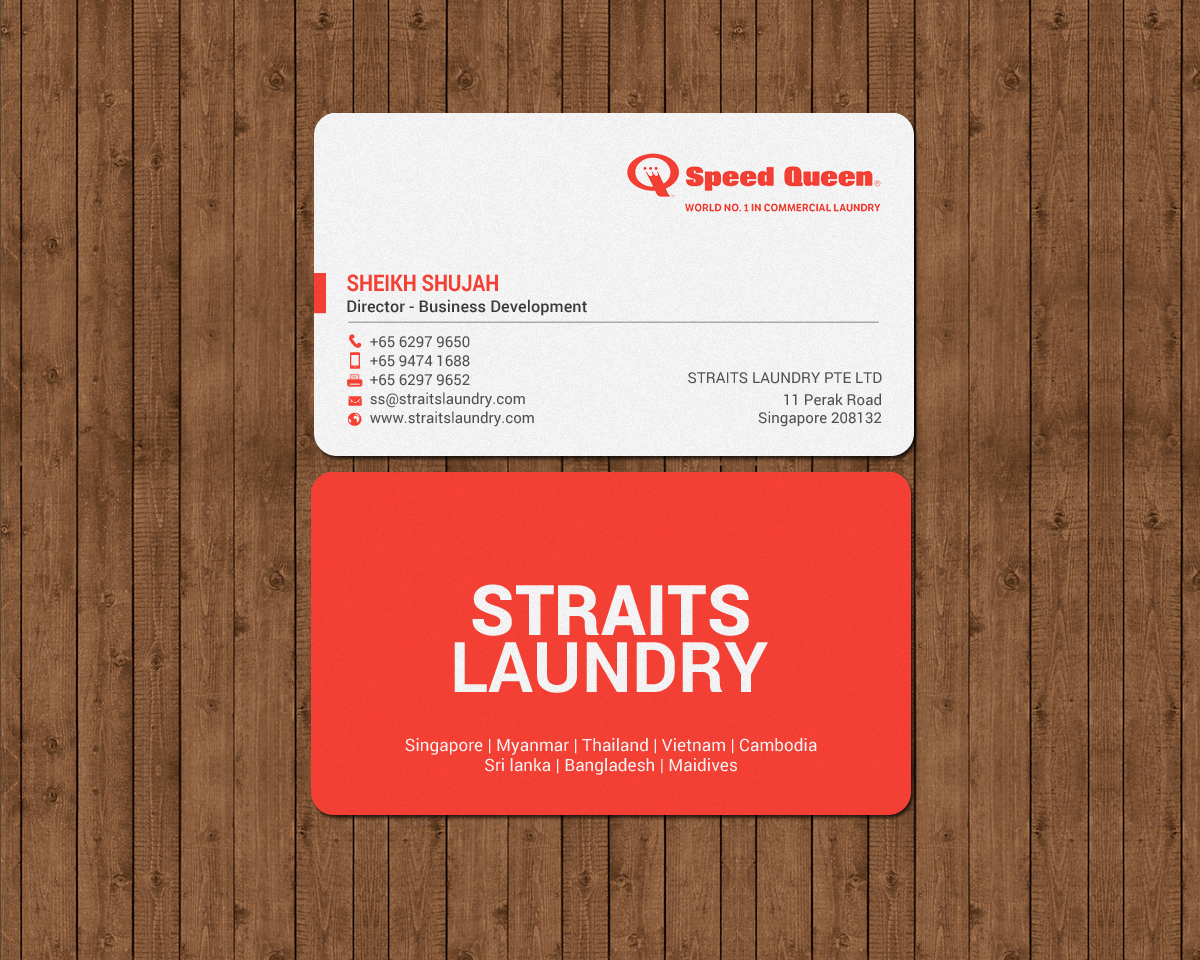 Business Card Design by chandrayaan.creative for Straits Laundry Pte Ltd  | Design #15586921