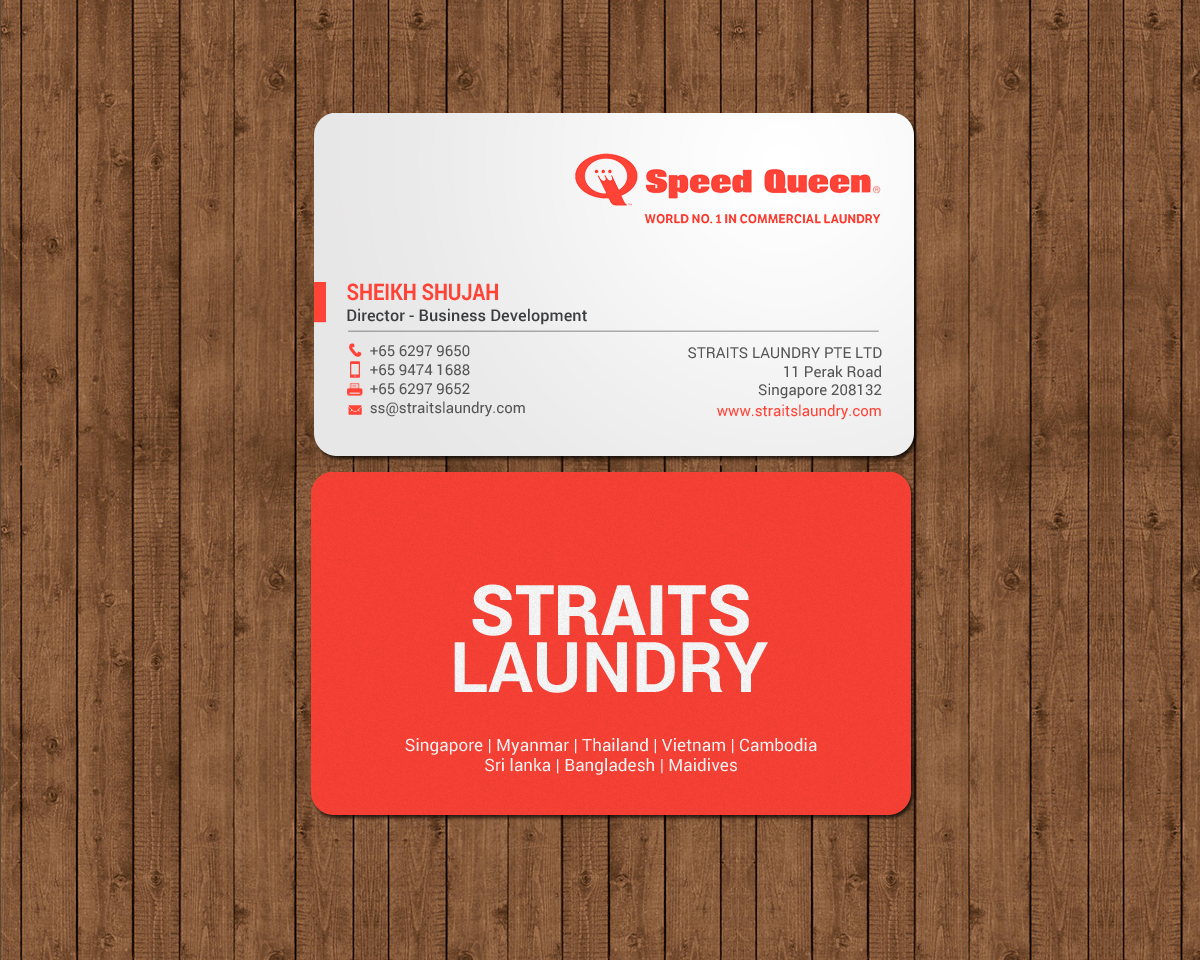 Business Card Design by chandrayaan.creative for Straits Laundry Pte Ltd  | Design #15586982