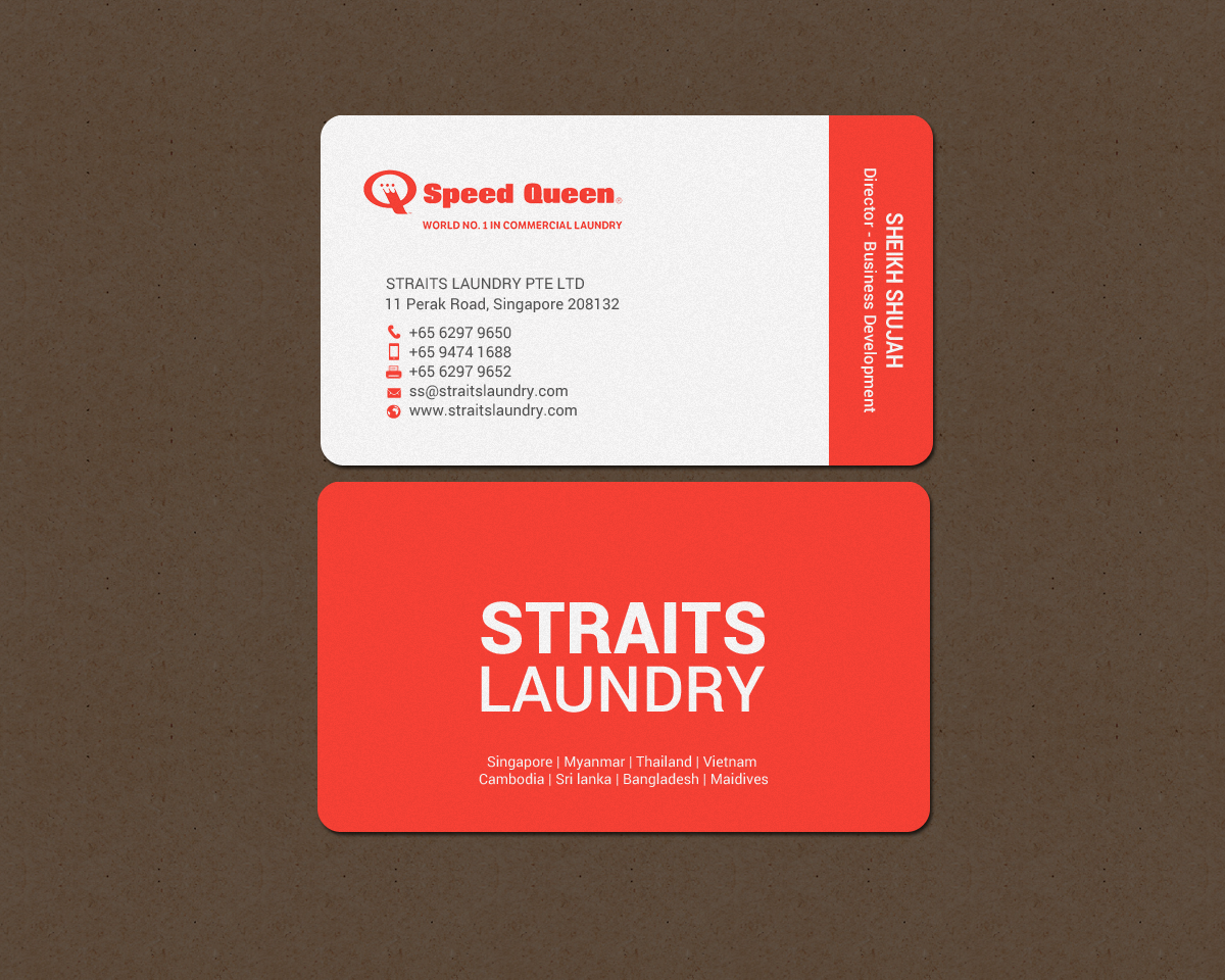 Business Card Design by chandrayaan.creative for Straits Laundry Pte Ltd  | Design #15587776