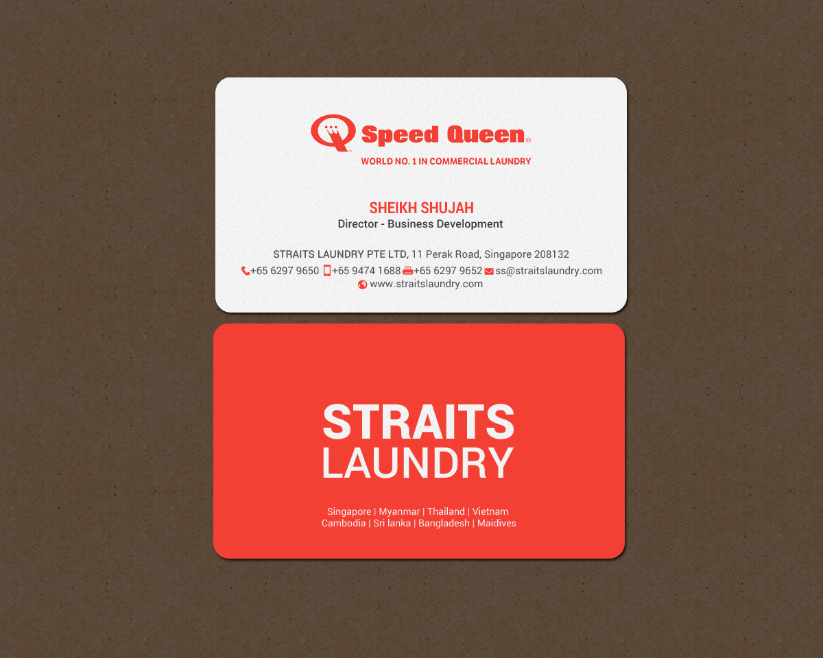 Business Card Design by chandrayaan.creative for Straits Laundry Pte Ltd  | Design #15587777