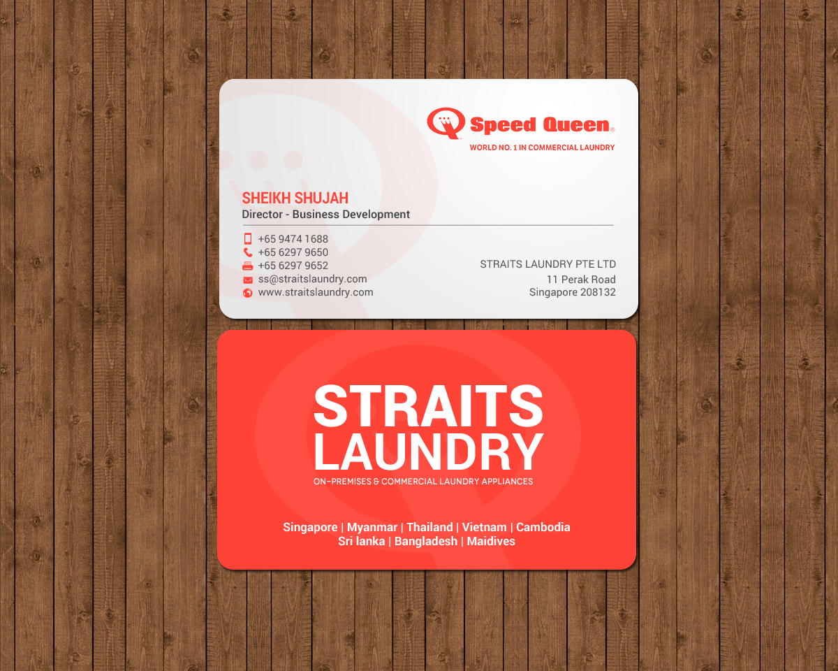 Business Card Design by chandrayaan.creative for Straits Laundry Pte Ltd  | Design #15612341