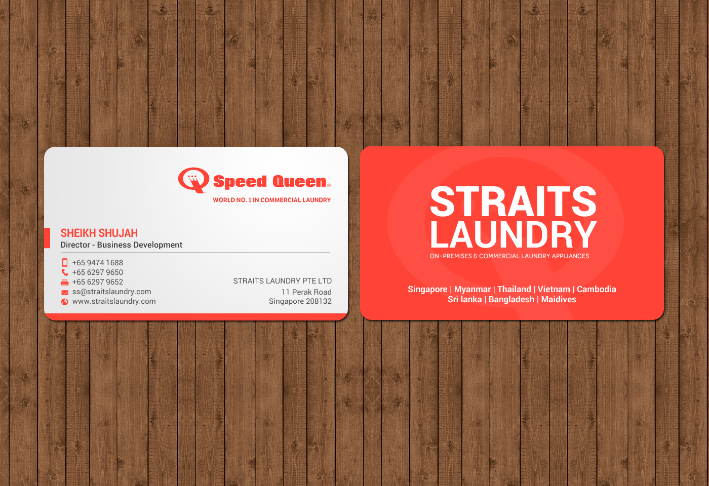 Business Card Design by chandrayaan.creative for Straits Laundry Pte Ltd  | Design #15612569