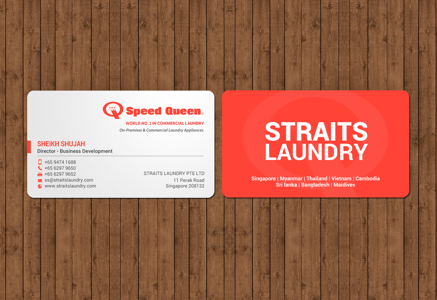 Business Card Design by chandrayaan.creative for Straits Laundry Pte Ltd  | Design #15612815