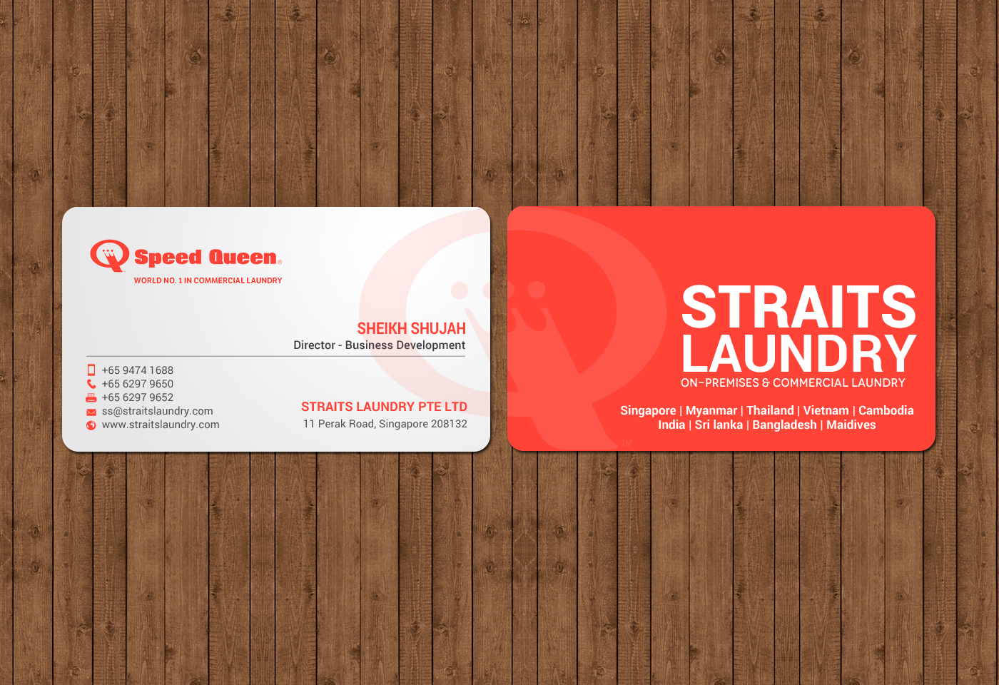 Business Card Design by chandrayaan.creative for Straits Laundry Pte Ltd  | Design #15613931