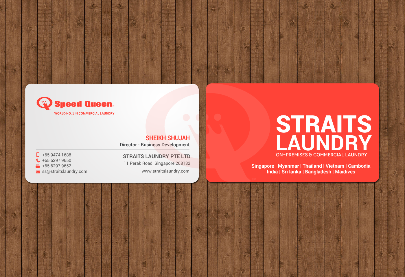 Business Card Design by chandrayaan.creative for Straits Laundry Pte Ltd  | Design #15613932