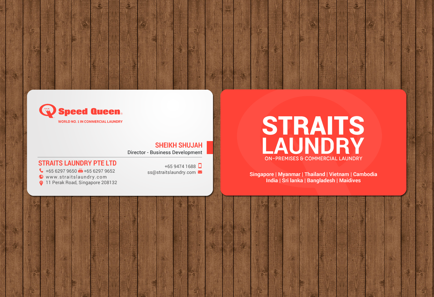 Business Card Design by chandrayaan.creative for Straits Laundry Pte Ltd  | Design #15614576