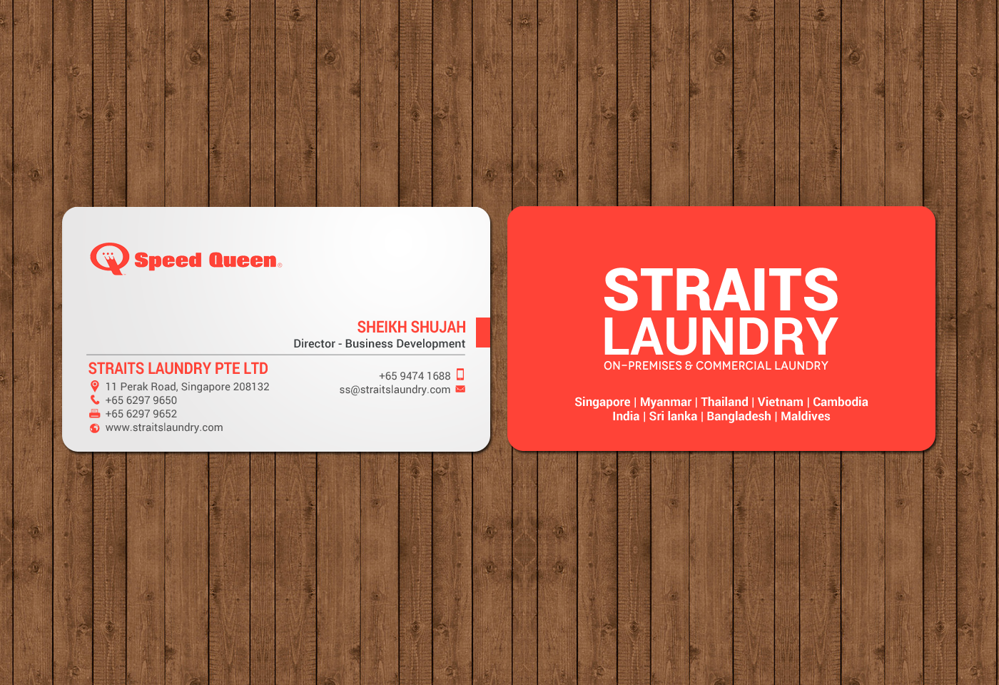 Business Card Design by chandrayaan.creative for Straits Laundry Pte Ltd  | Design #15621714