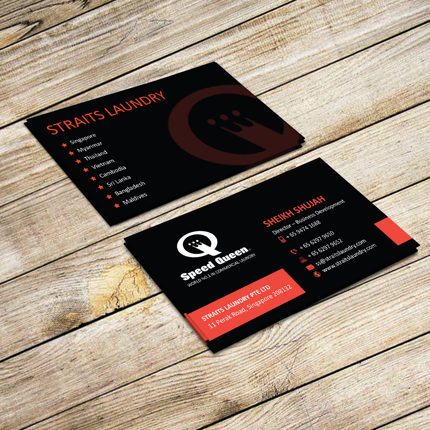 Diseño de Tarjeta de Presentación por Creative Jiniya para Straits Laundry Pte Ltd  | Diseño #15584915